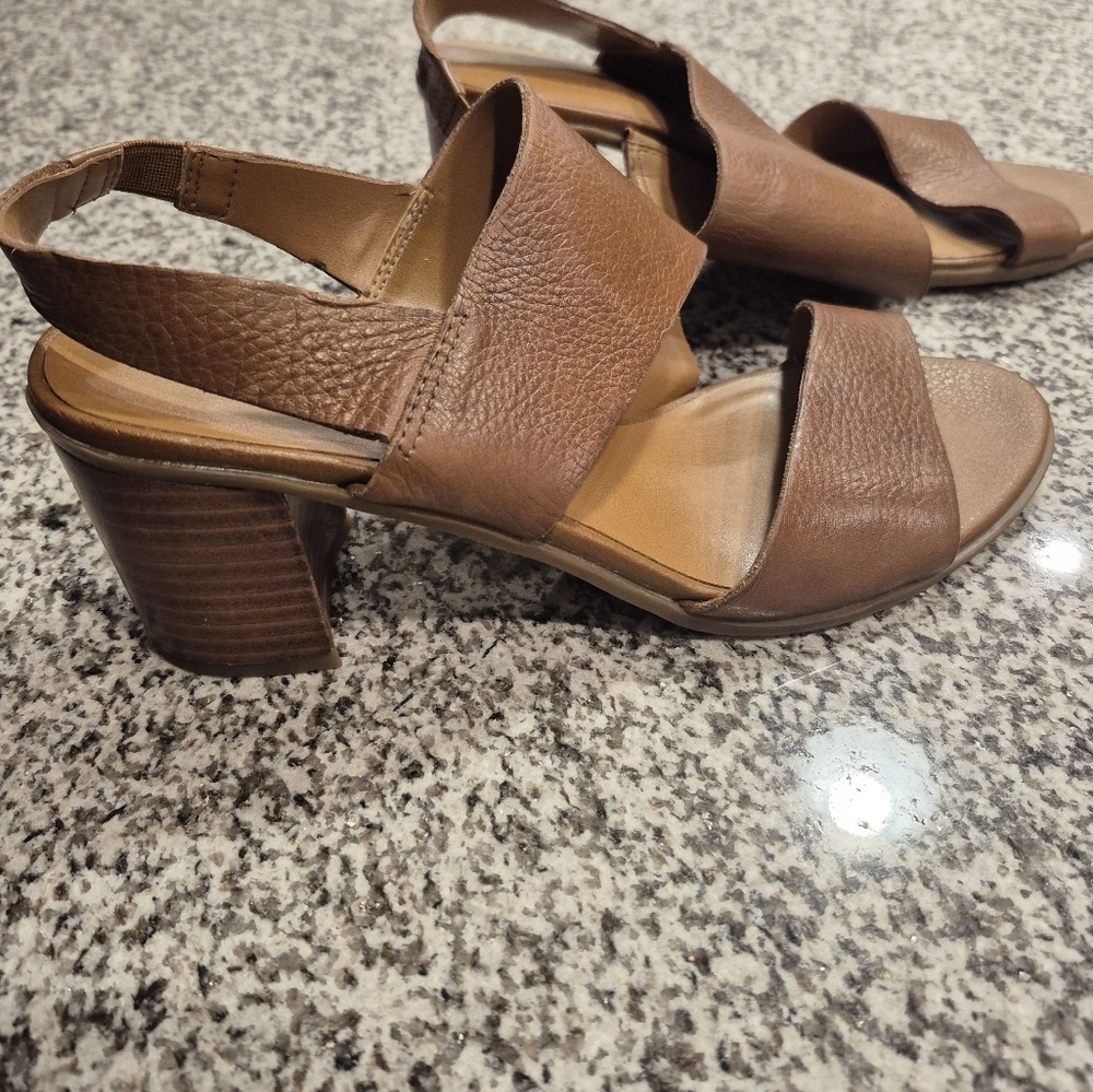 Franco Sarto Brown Leather Sandals